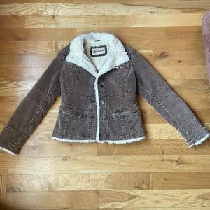 Giacca corduroy faux fur jacket